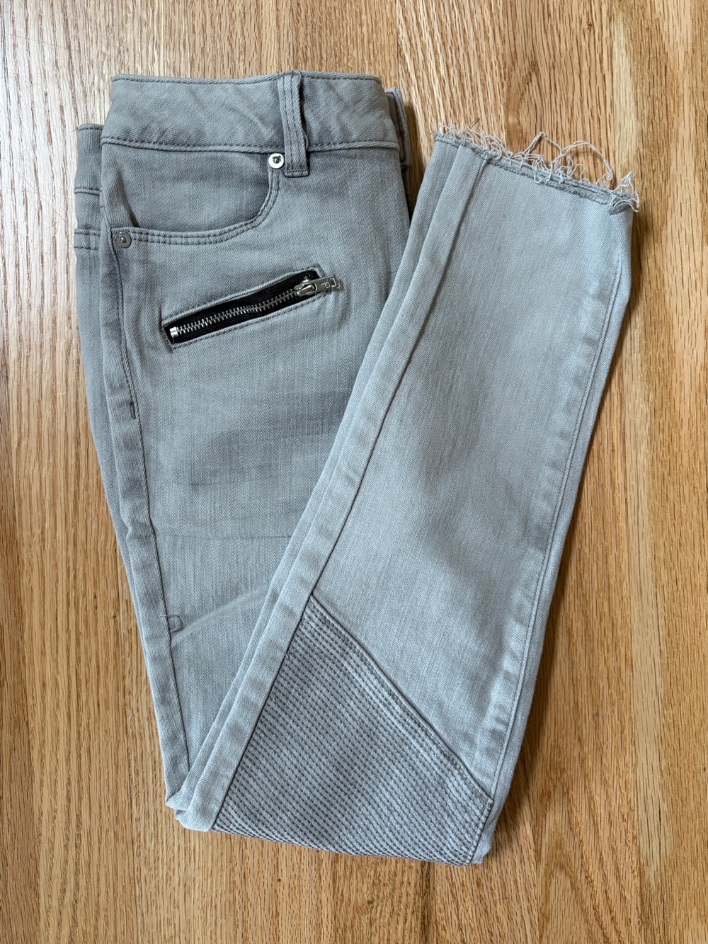 Calvin Klein Stretch Jeans Light Gray with Pink Stitching